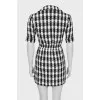 Tweed mini dress with buttons