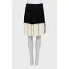 Black and white pleated shorts