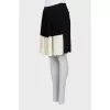 Black and white pleated shorts