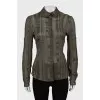 Striped silk shirt