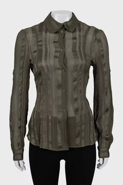 Striped silk shirt