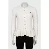 Knitted cardigan with frill