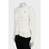 Knitted cardigan with frill