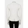 Knitted cardigan with frill