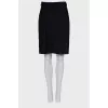Wool A-line skirt