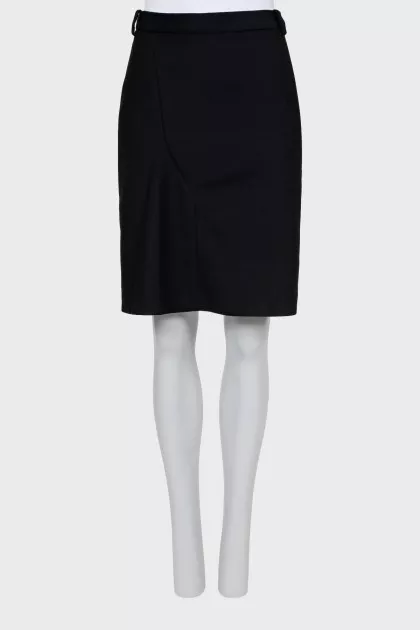 Wool A-line skirt