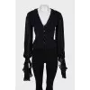 Silk blouse with imitation corset