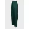 Green palazzo pants with elastic