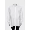 White shirt with raised seams
