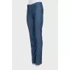 Flared jeans with crease stitching