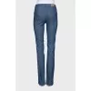 Flared jeans with crease stitching