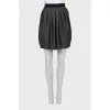 Wool skirt in fine print