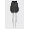 Wool skirt in fine print