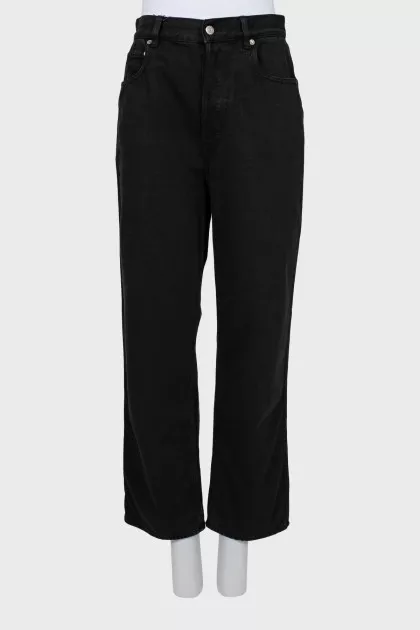 Black wide leg jeans