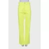 Straight leg jeans in light yellow