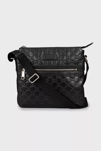 Men's bag with embossed print