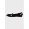 Leather ballerinas with almond toe