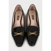 Leather ballerinas with almond toe
