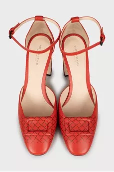 Printed leather shoes