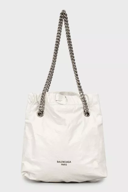 Crush Leather Bucket Bag