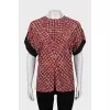 Silk blouse with short sleeves