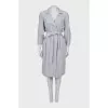 Wool dress with lapels