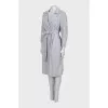 Wool dress with lapels