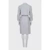 Wool dress with lapels