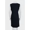 Blue wool sleeveless dress