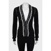 Fitted cardigan decorated with beadsb