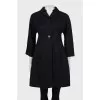 Fitted coat with ribbed print