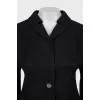 Fitted coat with ribbed print