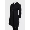 Fitted coat with ribbed print