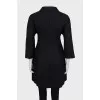 Fitted coat with ribbed print