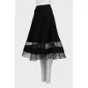 Black skirt with mesh inserts