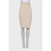 Beige skirt with raised seams
