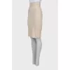 Beige skirt with raised seams