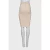 Beige skirt with raised seams