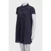 Silk dress in check print