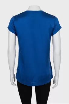 A-line blouse with short sleeves