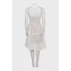 Fitted dress with embroidered print