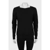 Black sweatshirt with brand logo