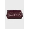 Leather clutch with silver decor