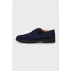 Men's blue suede brogues