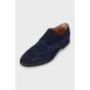 Men's blue suede brogues