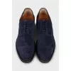 Men's blue suede brogues
