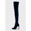 Shiny stiletto boots