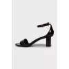 Black heeled sandals