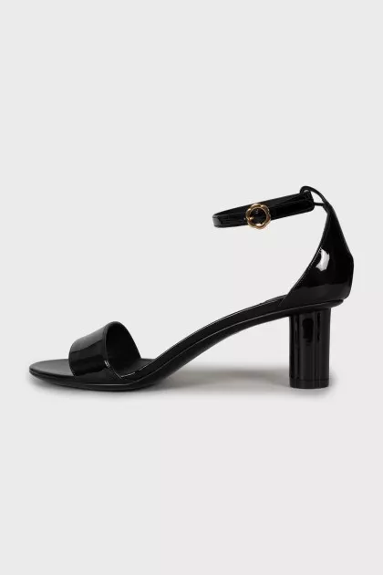 Black heeled sandals