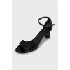 Black heeled sandals